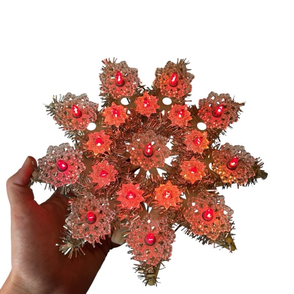 Other - Christmas Queen 19 Light Tree Topper Pink White Snowflake Holiday Season